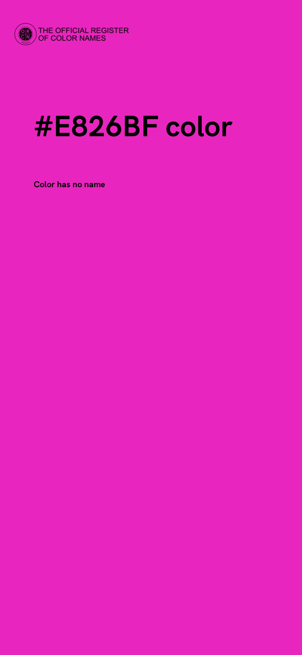 #E826BF color image