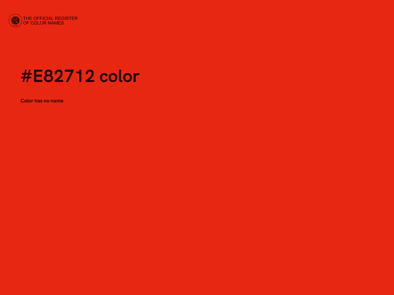 #E82712 color image