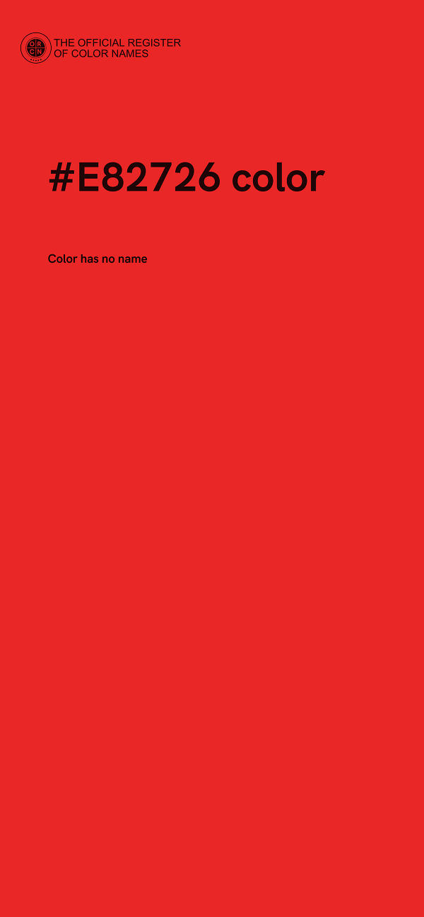 #E82726 color image