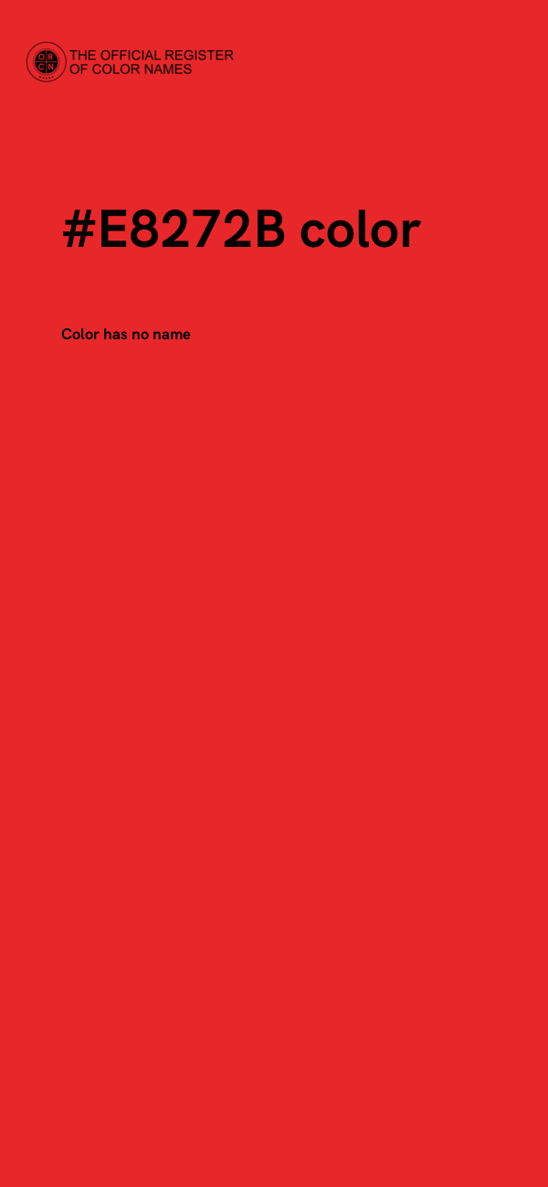 #E8272B color image