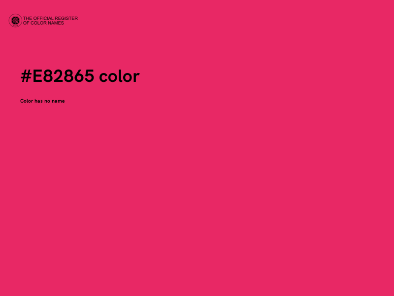 #E82865 color image
