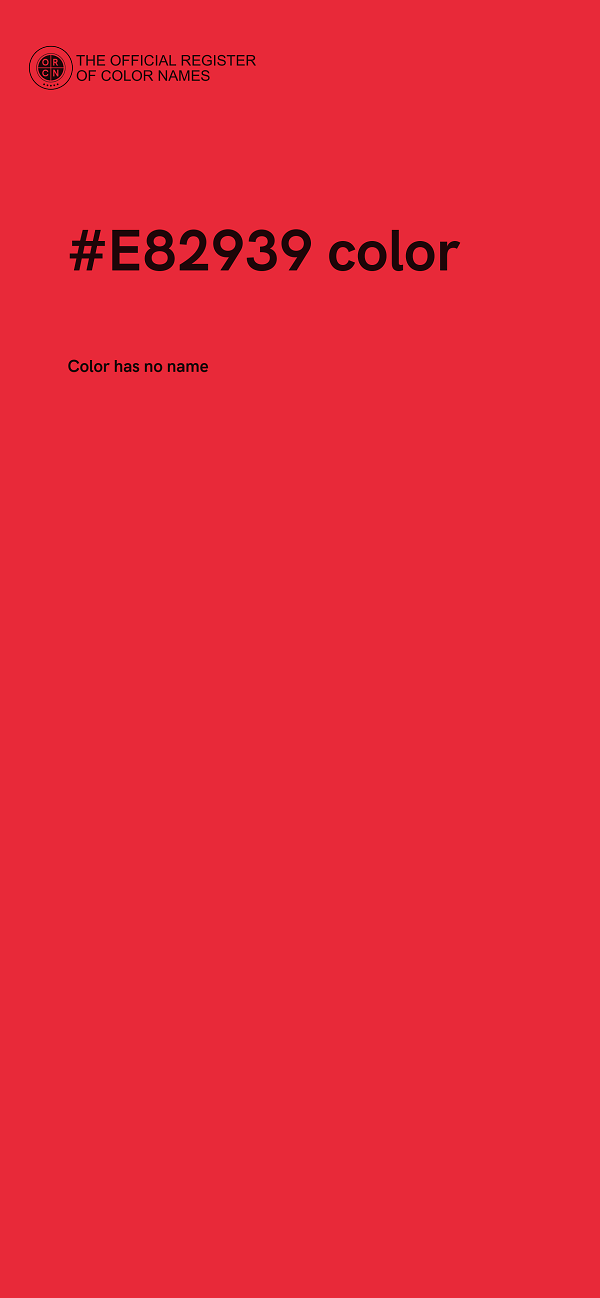#E82939 color image