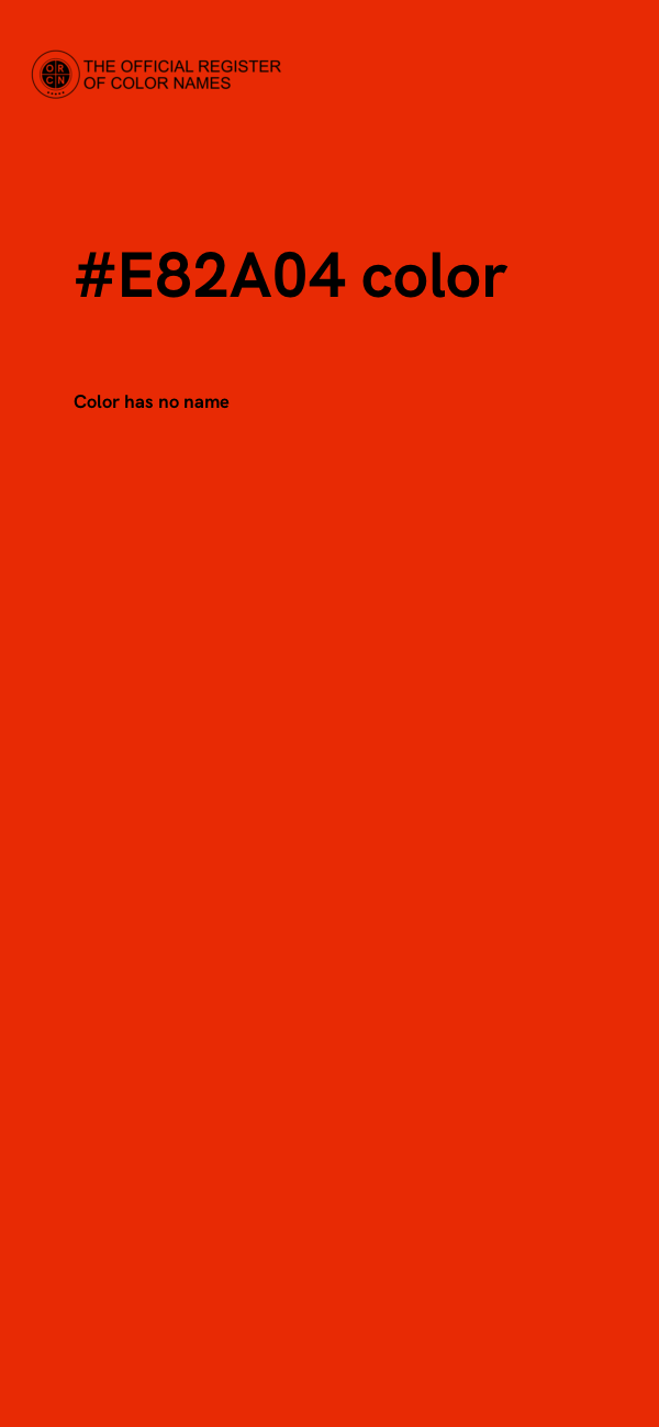 #E82A04 color image