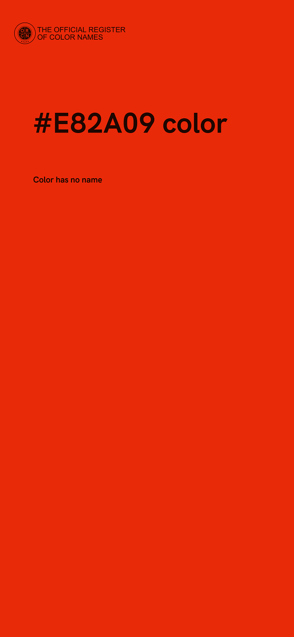#E82A09 color image