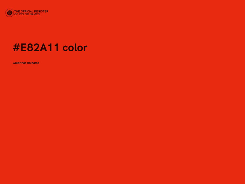 #E82A11 color image