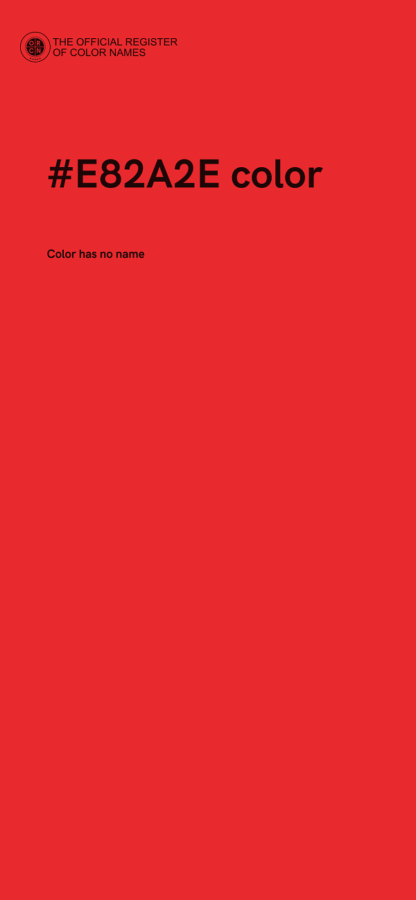 #E82A2E color image