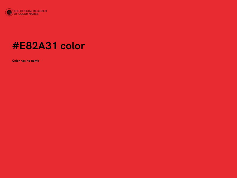 #E82A31 color image