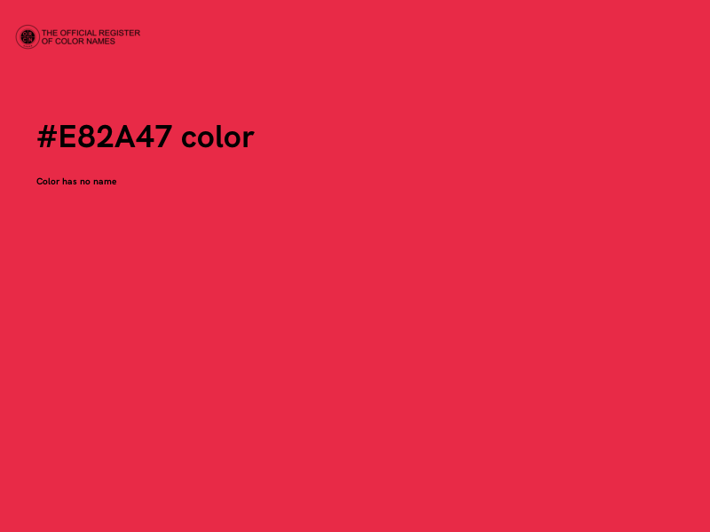 #E82A47 color image