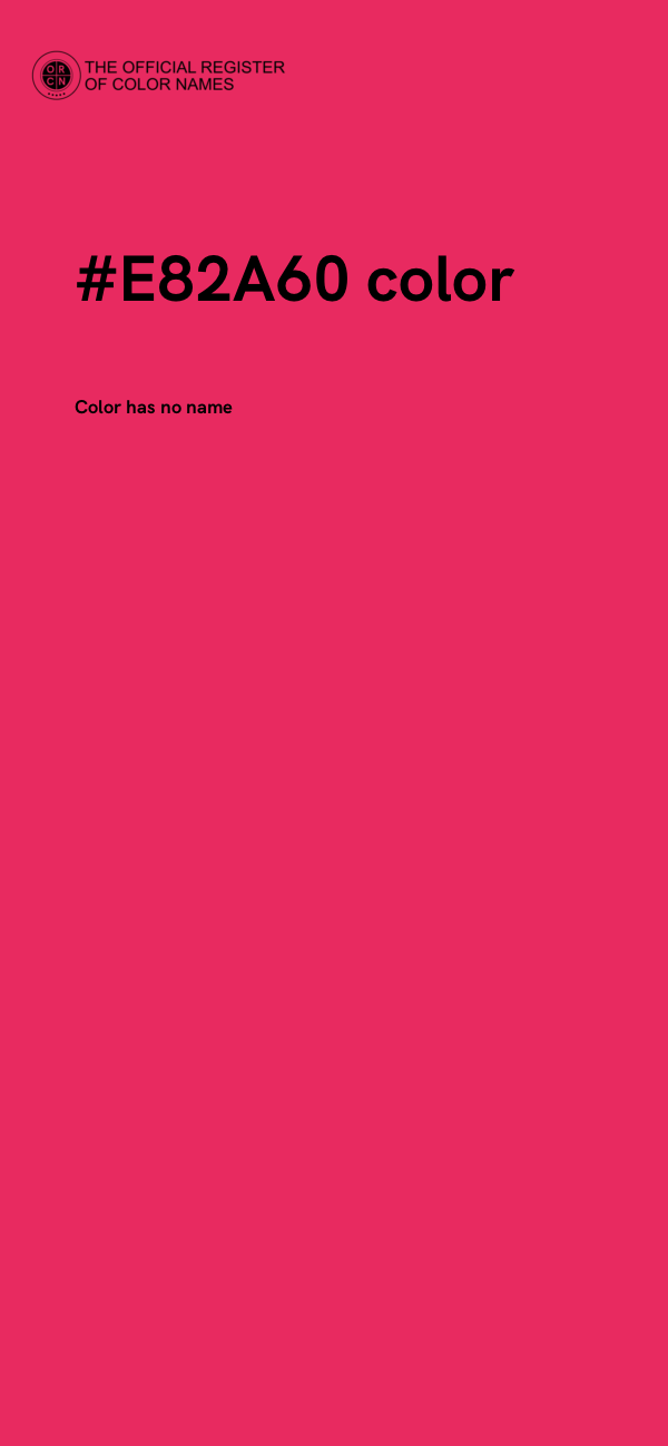 #E82A60 color image