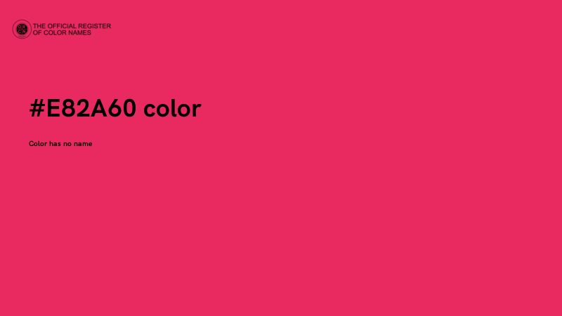 #E82A60 color image