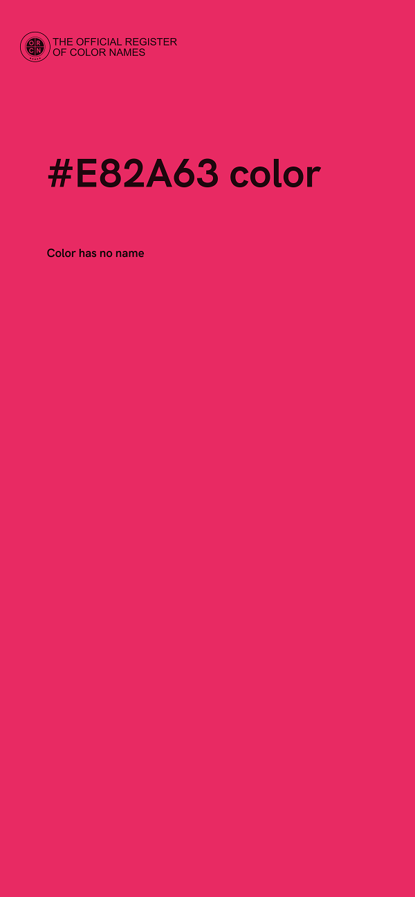 #E82A63 color image