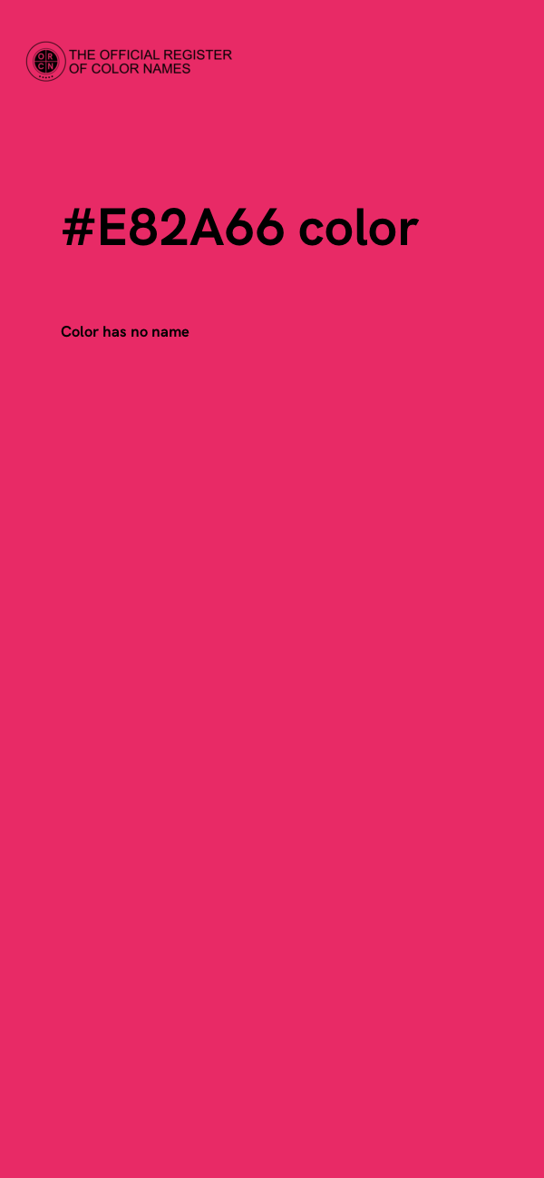 #E82A66 color image