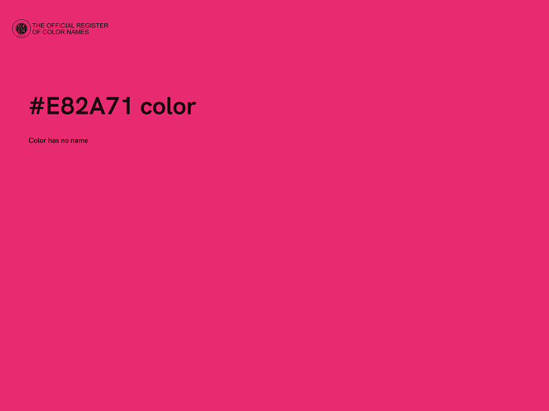 #E82A71 color image