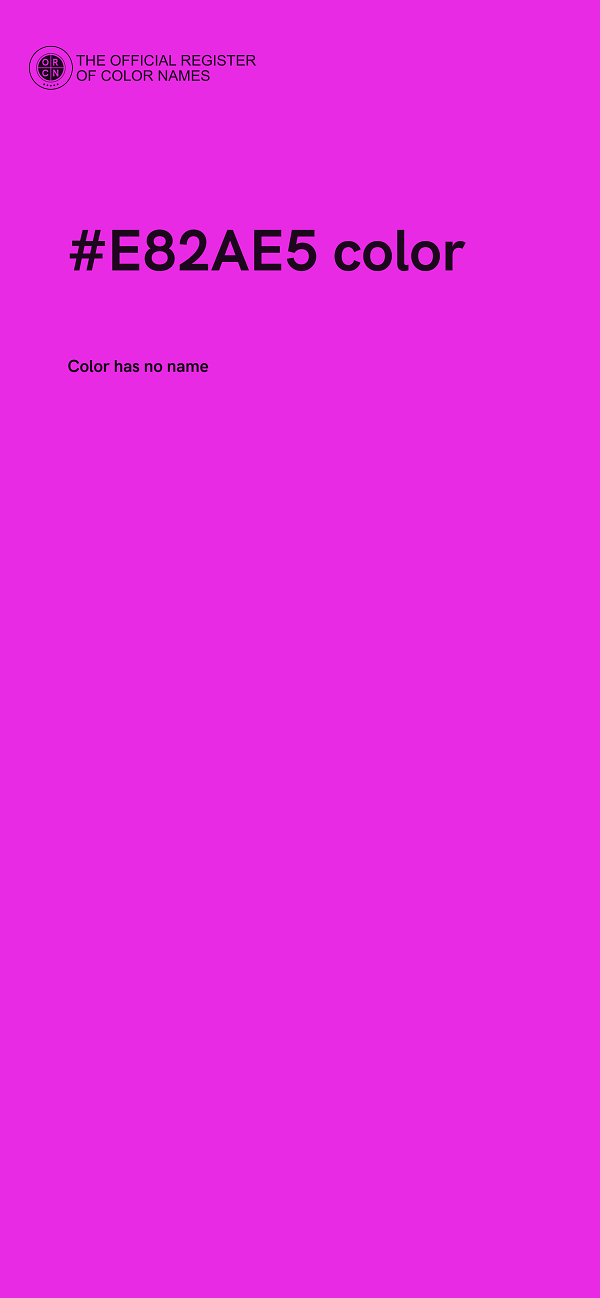 #E82AE5 color image
