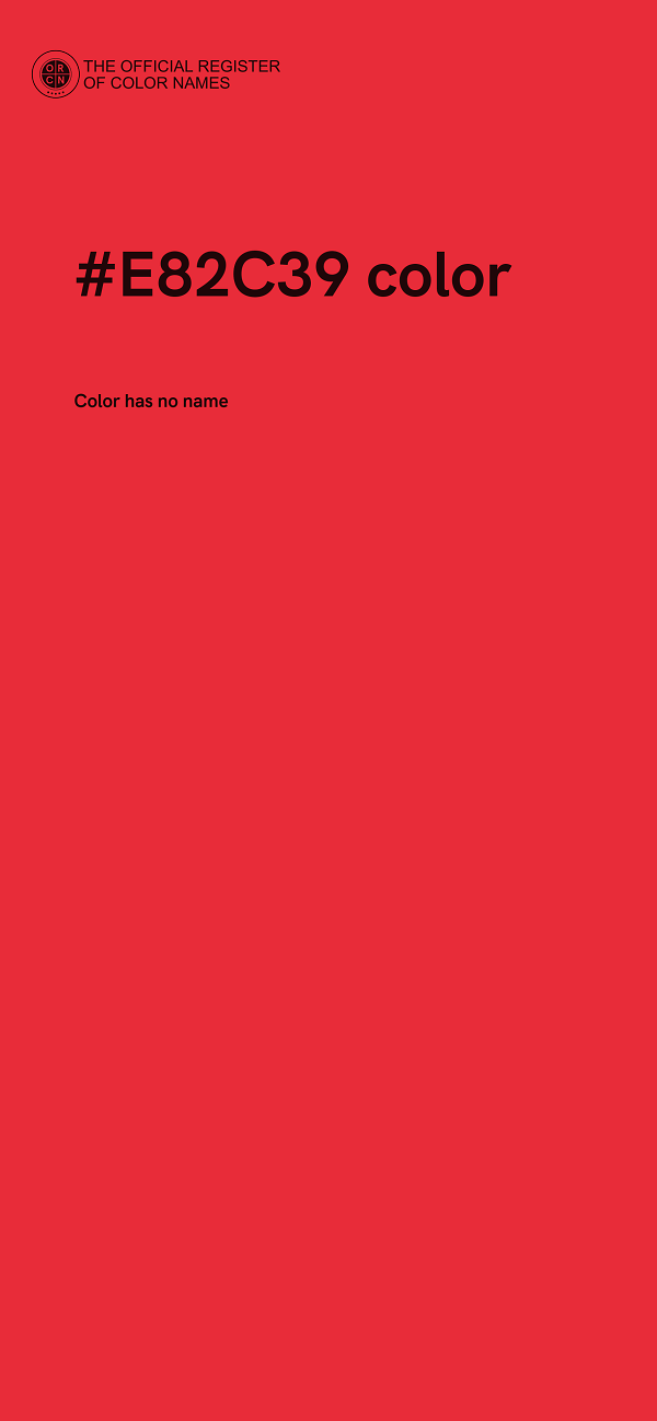 #E82C39 color image