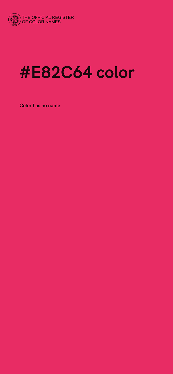 #E82C64 color image