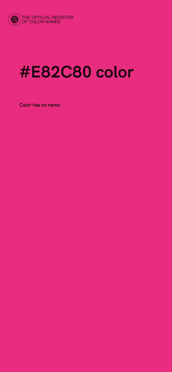 #E82C80 color image