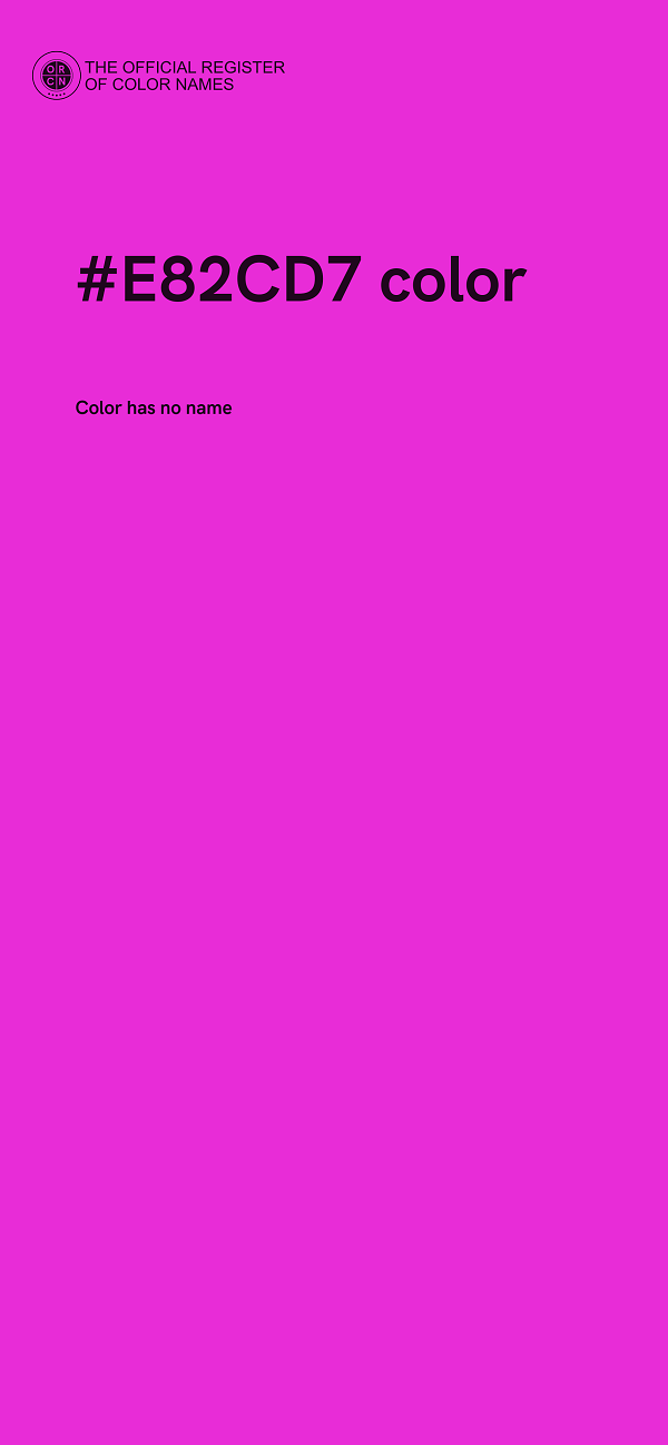 #E82CD7 color image