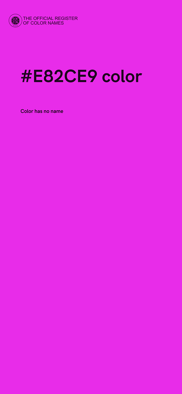 #E82CE9 color image
