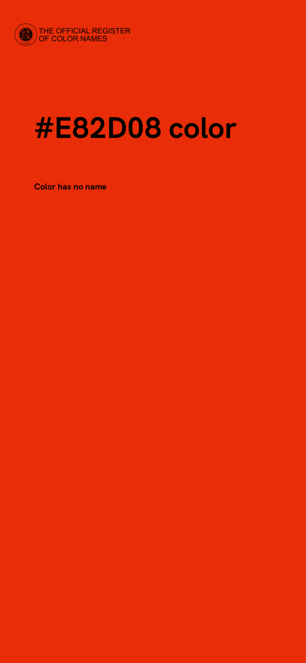 #E82D08 color image