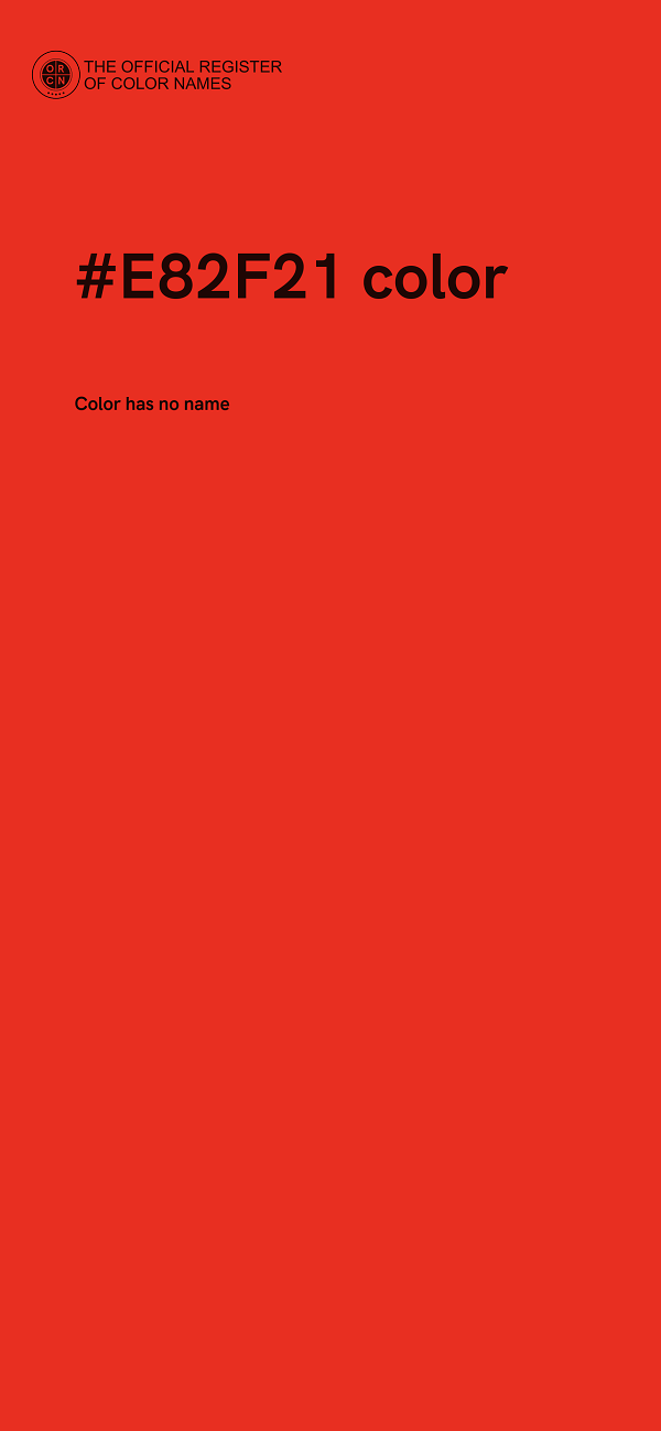 #E82F21 color image