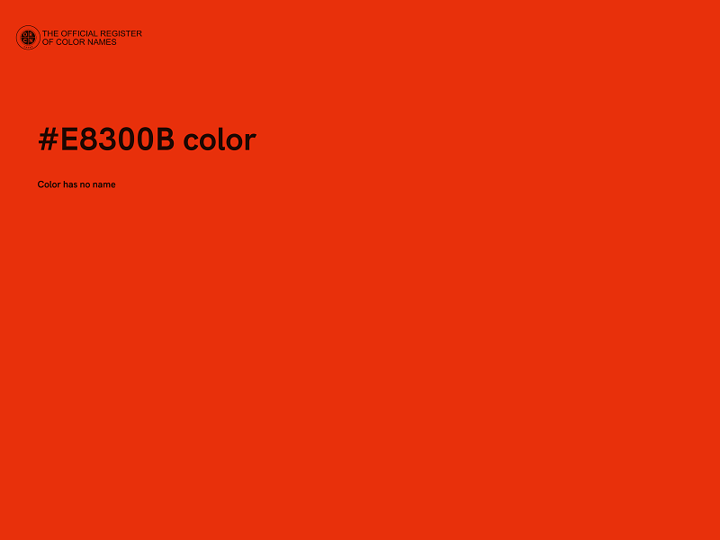 #E8300B color image