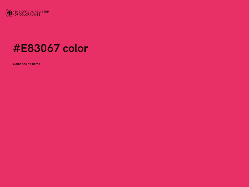 #E83067 color image