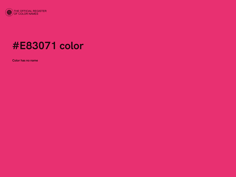 #E83071 color image