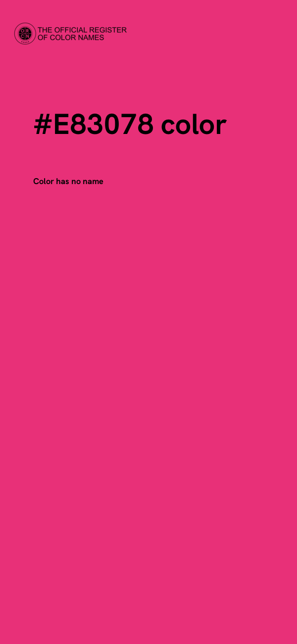 #E83078 color image