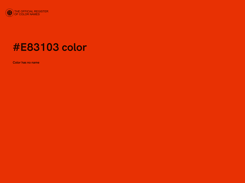 #E83103 color image