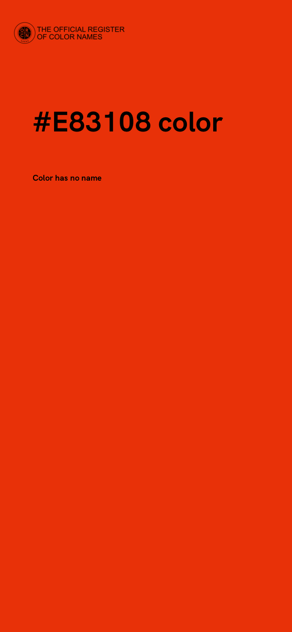 #E83108 color image