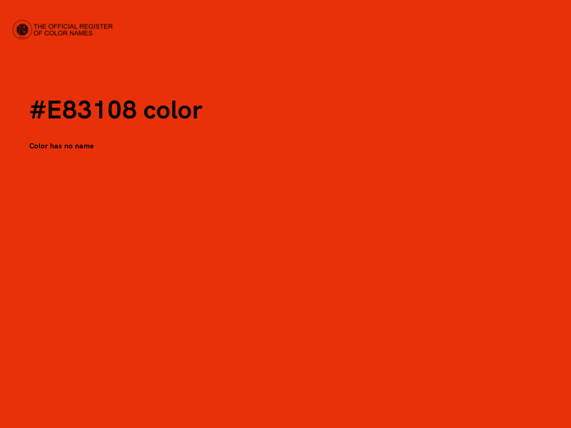 #E83108 color image