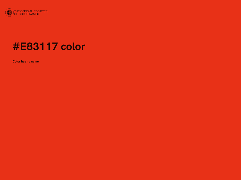 #E83117 color image