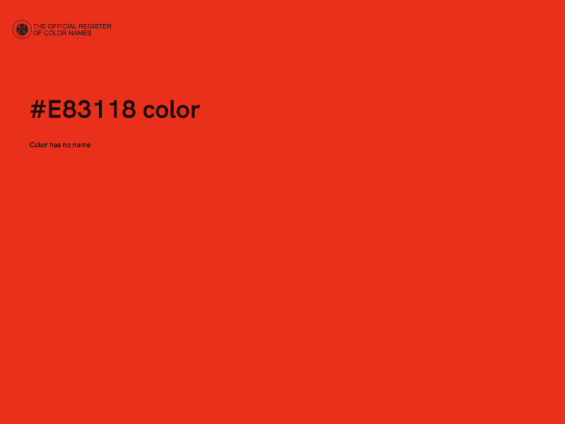 #E83118 color image