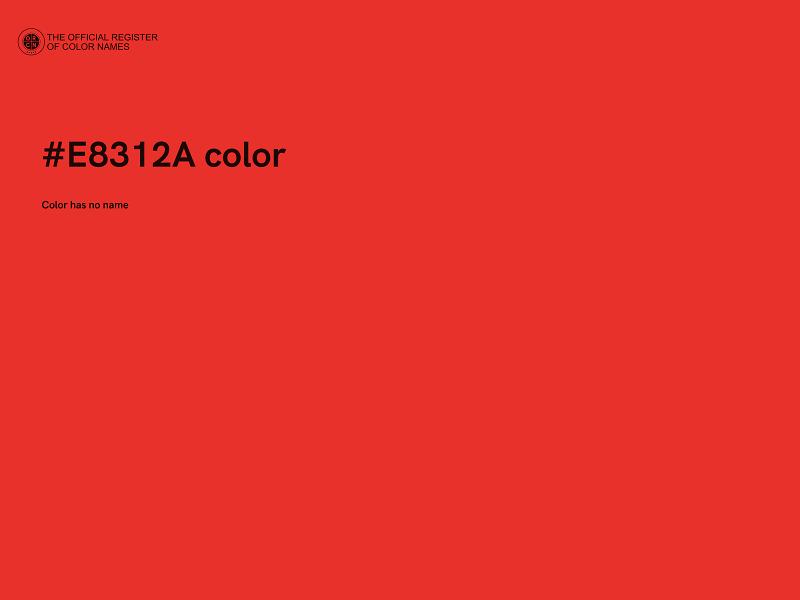 #E8312A color image