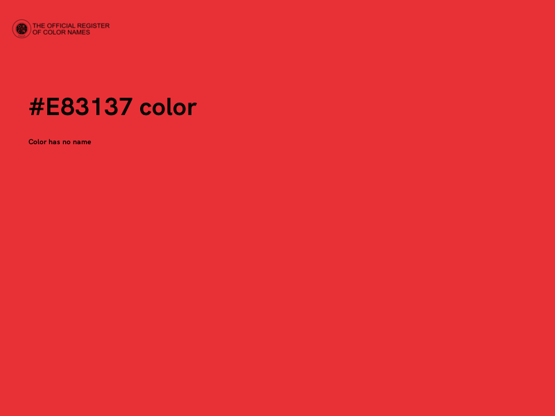 #E83137 color image