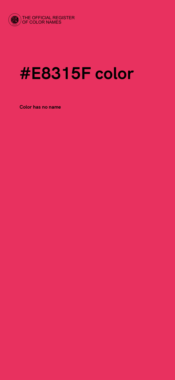 #E8315F color image