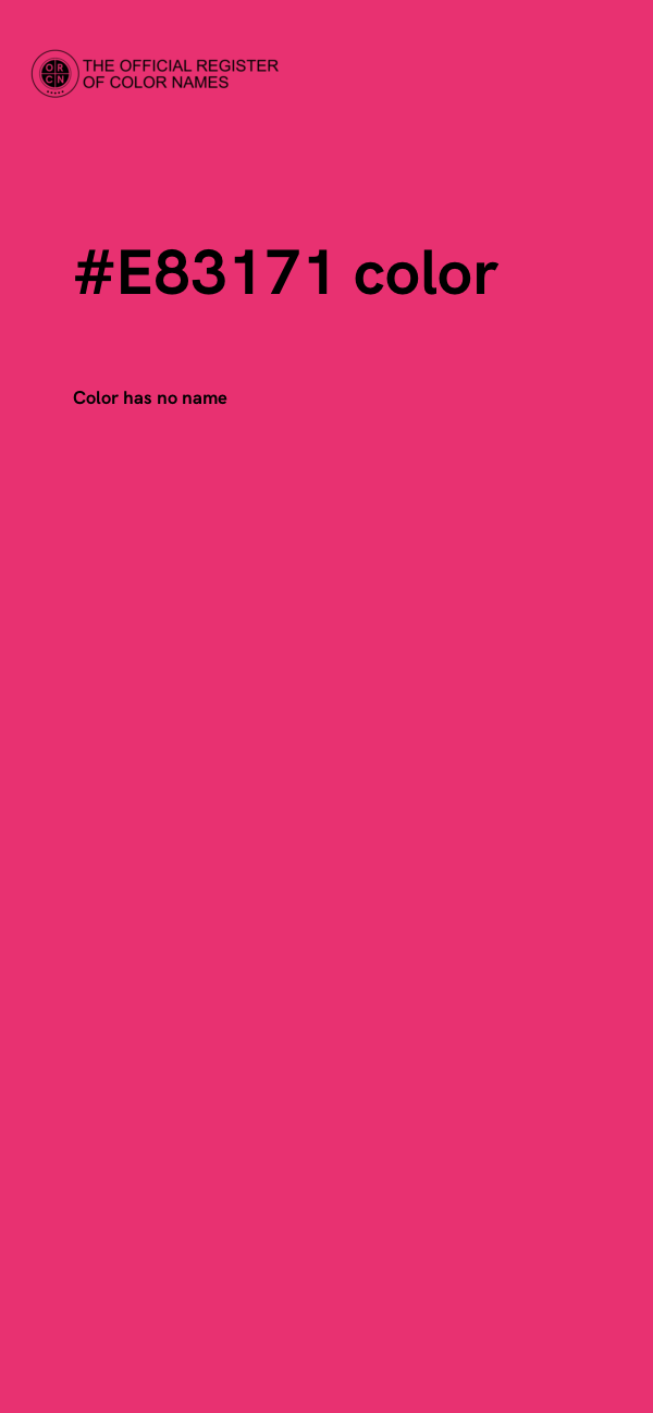 #E83171 color image