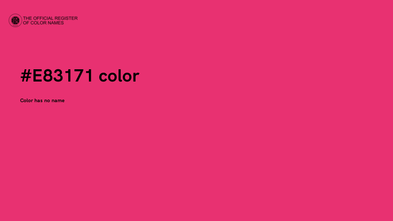 #E83171 color image