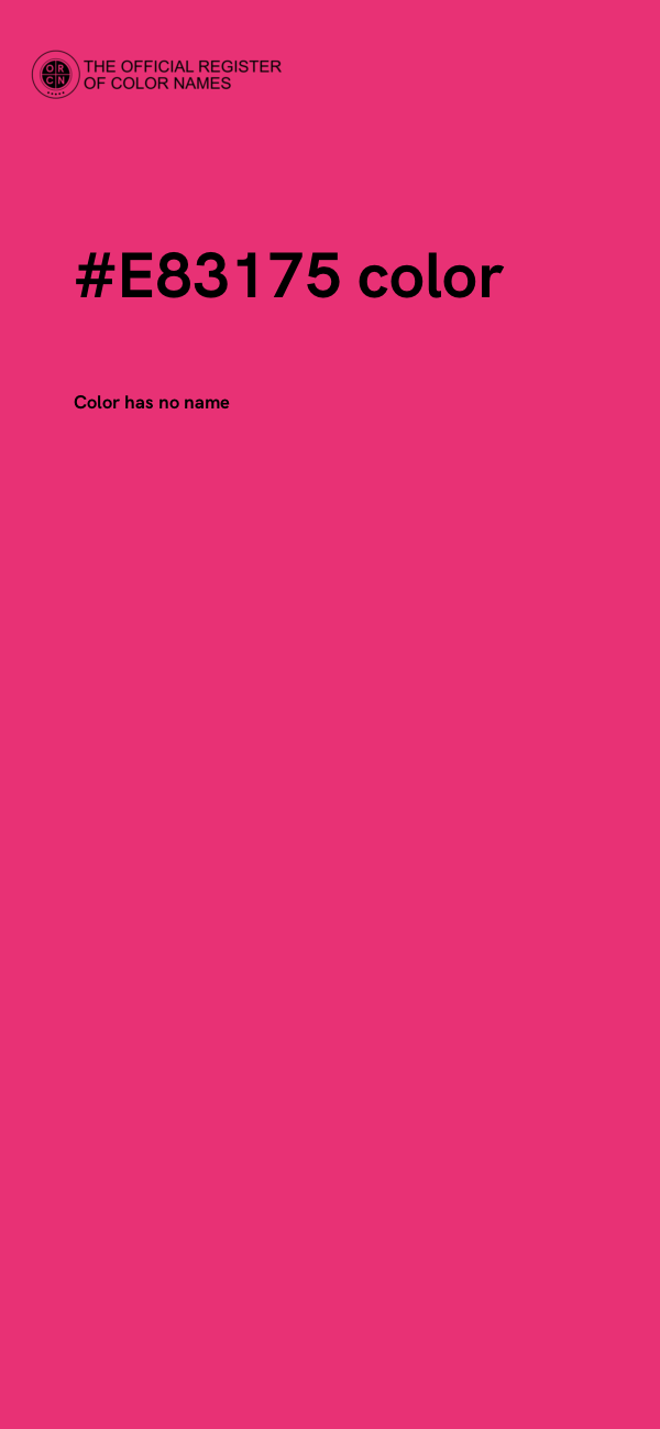#E83175 color image