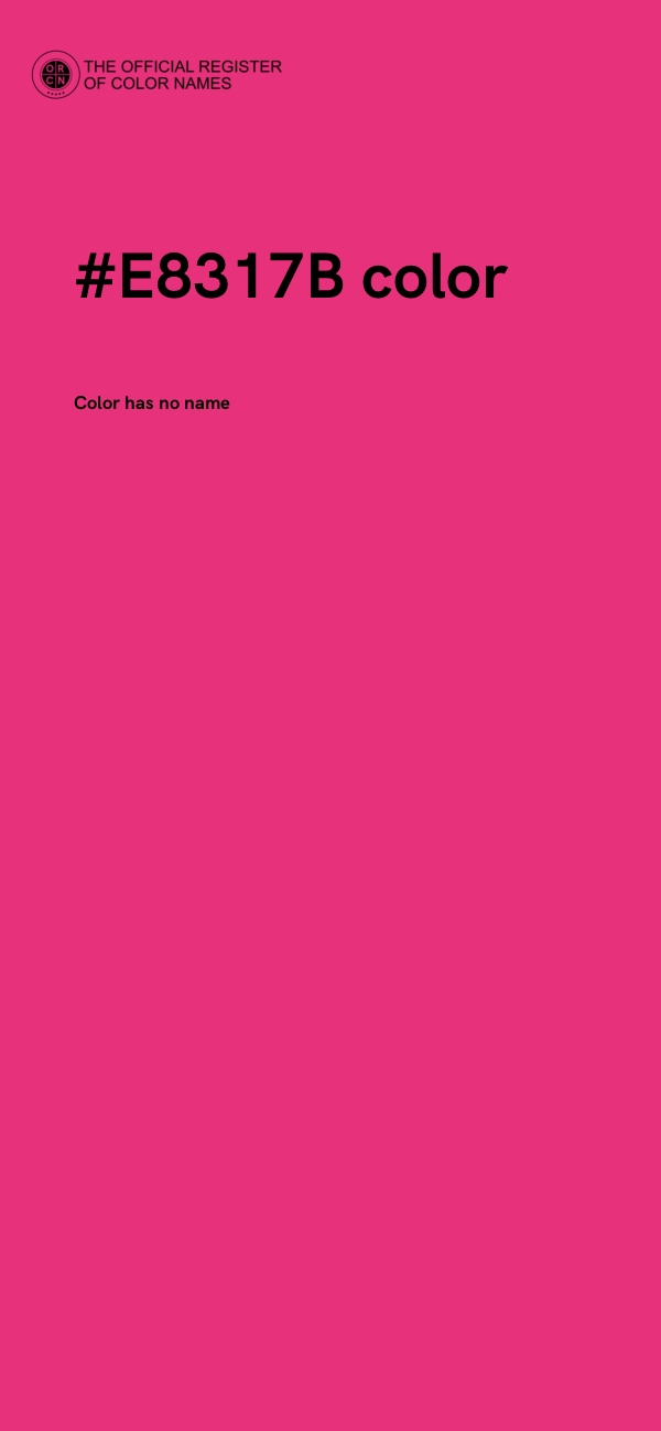 #E8317B color image