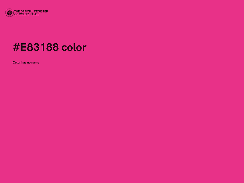 #E83188 color image