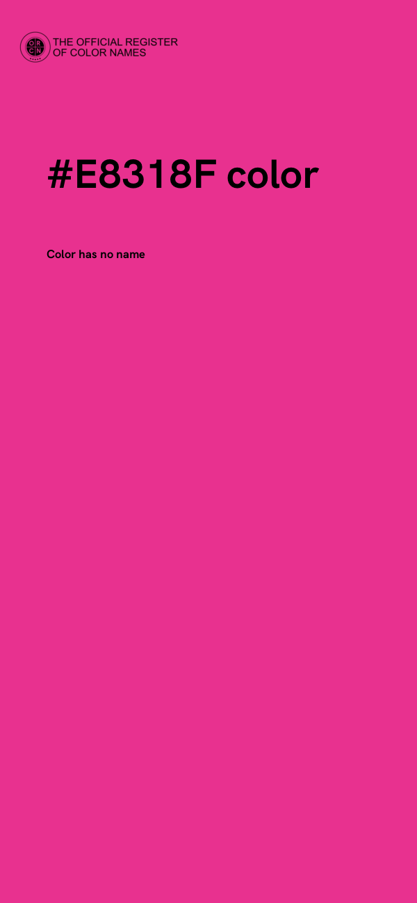 #E8318F color image