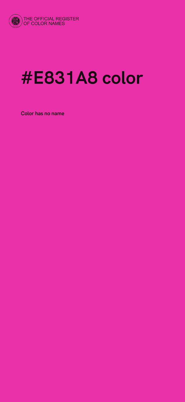 #E831A8 color image