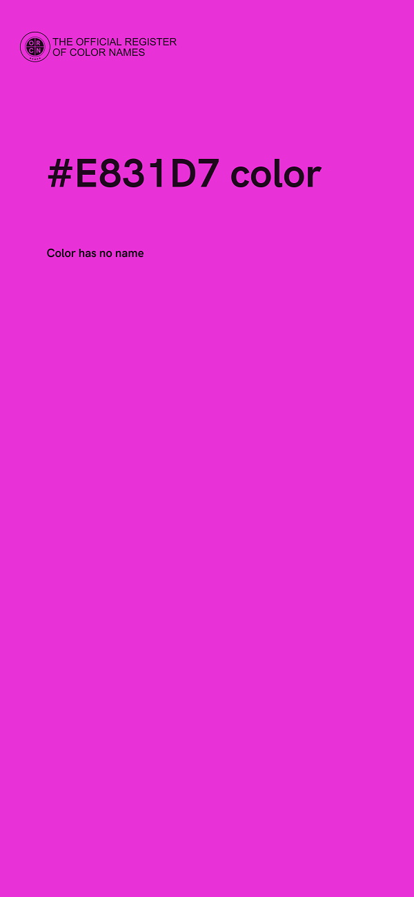 #E831D7 color image