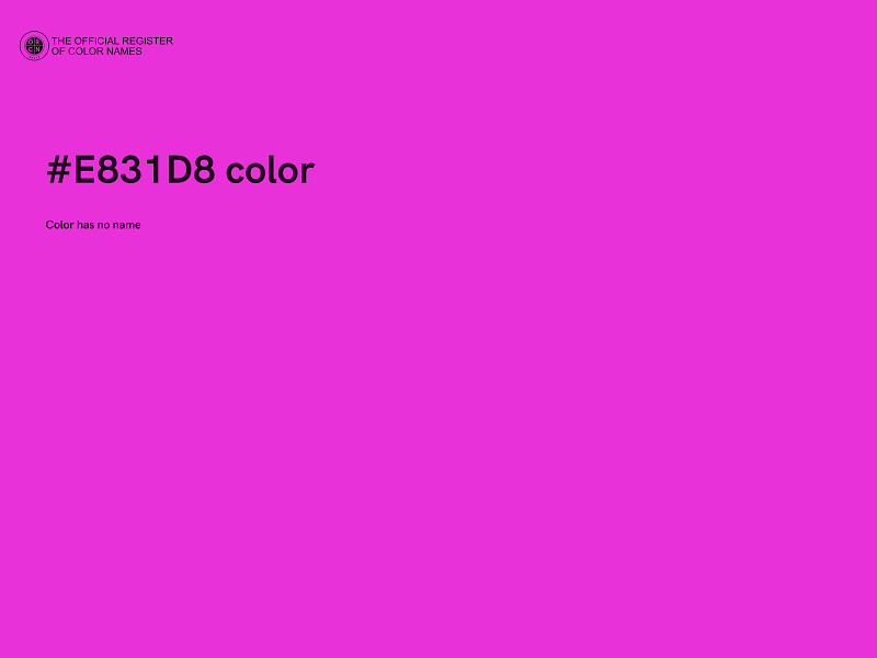 #E831D8 color image