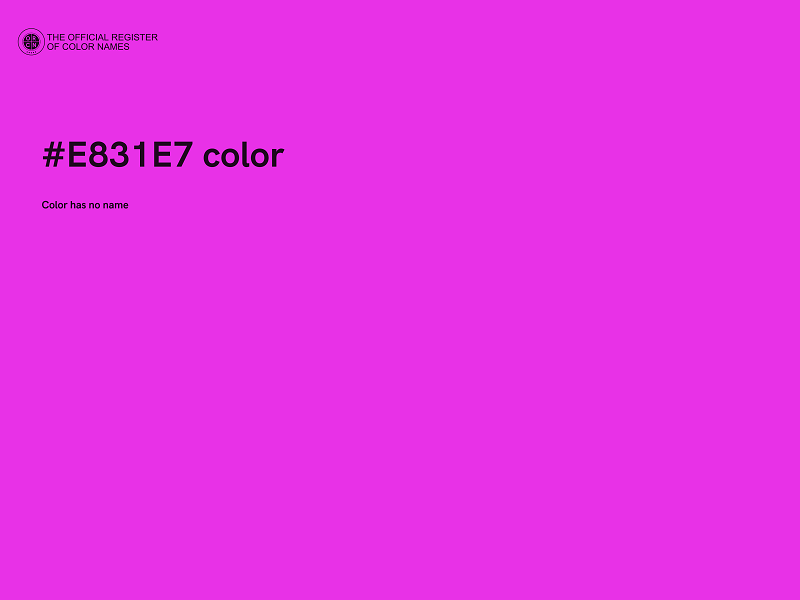 #E831E7 color image