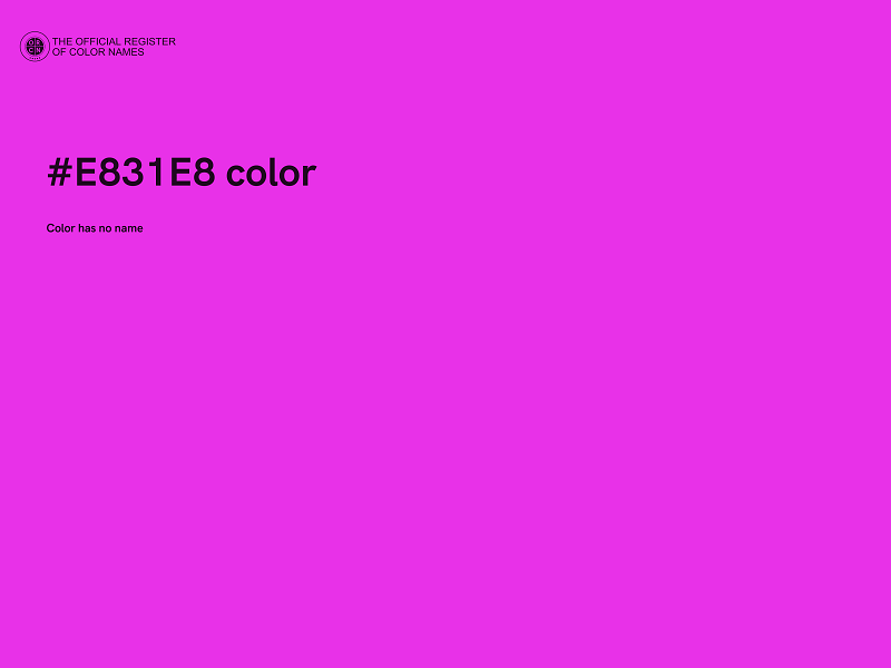 #E831E8 color image