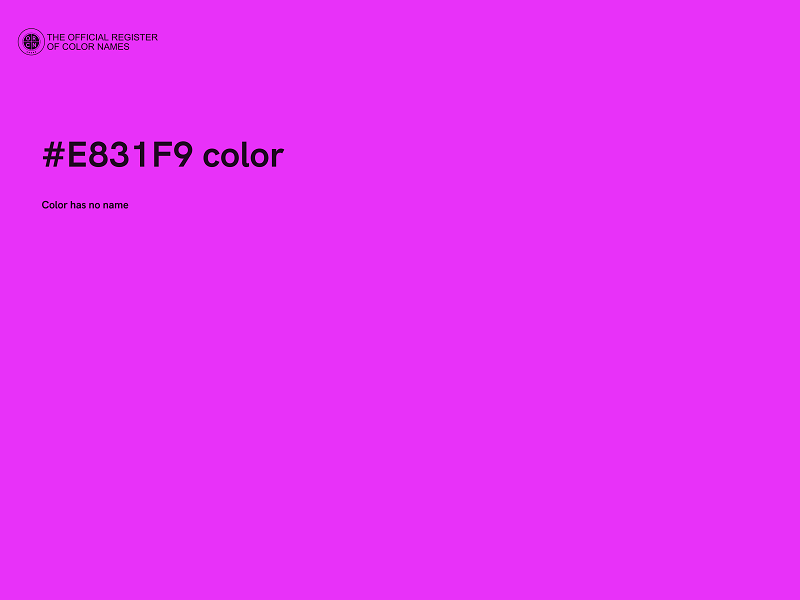 #E831F9 color image