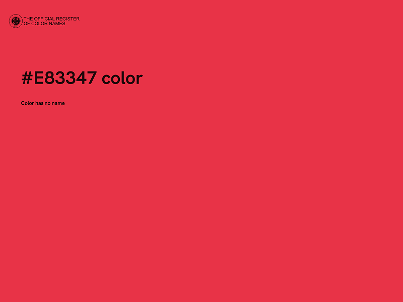 #E83347 color image